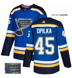 Mens Adidas St Louis Blues 45 Luke Opilka Authentic Royal Blue Fashion Gold NHL Jersey Mens Adidas St Louis Blues 45 Luke Opilka Authentic Royal Blue Fashion Gold NHL Jersey