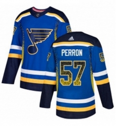 Mens Adidas St Louis Blues 57 David Perron Authentic Blue Drift Fashion NHL Jersey Mens Adidas St Louis Blues 57 David Perron Authentic Blue Drift Fashion NHL Jersey