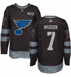 Mens Adidas St Louis Blues 7 Patrick Maroon Authentic Black 1917 2017 100th Anniversary NHL Jersey Mens Adidas St Louis Blues 7 Patrick Maroon Authentic Black 1917 2017 100th Anniversary NHL Jersey