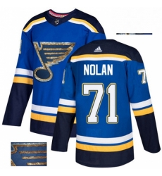 Mens Adidas St Louis Blues 71 Jordan Nolan Authentic Royal Blue Fashion Gold NHL Jersey Mens Adidas St Louis Blues 71 Jordan Nolan Authentic Royal Blue Fashion Gold NHL Jersey