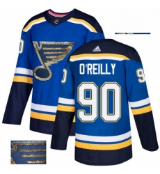 Mens Adidas St Louis Blues 90 Ryan OReilly Authentic Royal Blue Fashion Gold NHL Jerse Mens Adidas St Louis Blues 90 Ryan OReilly Authentic Royal Blue Fashion Gold NHL Jerse
