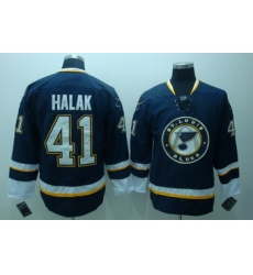 ST.LOUIS BLUES 41 Halak Dark Blue Jerseys ST.LOUIS BLUES 41 Halak Dark Blue Jerseys
