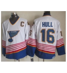 St. Louis Blues #16 Brett Hull White Light Blue CCM Throwback Stitched NHL Jersey St. Louis Blues #16 Brett Hull White Light Blue CCM Throwback Stitched NHL Jersey
