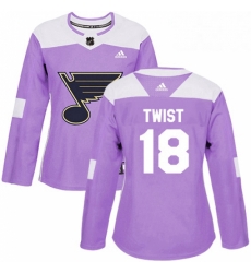 Womens Adidas St Louis Blues 18 Tony Twist Authentic Purple Fights Cancer Practice NHL Jersey Womens Adidas St Louis Blues 18 Tony Twist Authentic Purple Fights Cancer Practice NHL Jersey