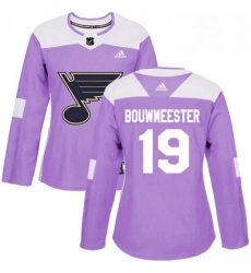 Womens Adidas St Louis Blues 19 Jay Bouwmeester Authentic Purple Fights Cancer Practice NHL Jersey Womens Adidas St Louis Blues 19 Jay Bouwmeester Authentic Purple Fights Cancer Practice NHL Jersey