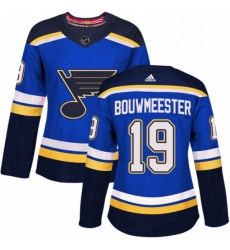 Womens Adidas St Louis Blues 19 Jay Bouwmeester Authentic Royal Blue Home NHL Jersey Womens Adidas St Louis Blues 19 Jay Bouwmeester Authentic Royal Blue Home NHL Jersey
