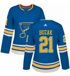 Womens Adidas St Louis Blues 21 Tyler Bozak Authentic Navy Blue Alternate NHL Jersey Womens Adidas St Louis Blues 21 Tyler Bozak Authentic Navy Blue Alternate NHL Jersey