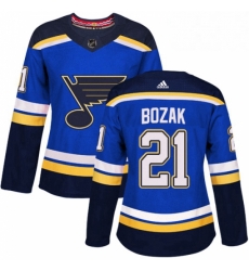 Womens Adidas St Louis Blues 21 Tyler Bozak Authentic Royal Blue Home NHL Jersey Womens Adidas St Louis Blues 21 Tyler Bozak Authentic Royal Blue Home NHL Jersey