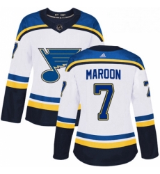 Womens Adidas St Louis Blues 7 Patrick Maroon Authentic White Away NHL Jersey Womens Adidas St Louis Blues 7 Patrick Maroon Authentic White Away NHL Jersey
