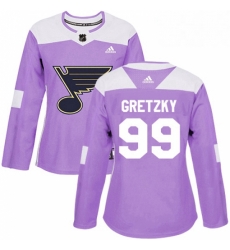 Womens Adidas St Louis Blues 99 Wayne Gretzky Authentic Purple Fights Cancer Practice NHL Jersey Womens Adidas St Louis Blues 99 Wayne Gretzky Authentic Purple Fights Cancer Practice NHL Jersey