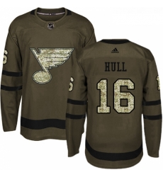 Youth Adidas St Louis Blues 16 Brett Hull Premier Green Salute to Service NHL Jersey Youth Adidas St Louis Blues 16 Brett Hull Premier Green Salute to Service NHL Jersey