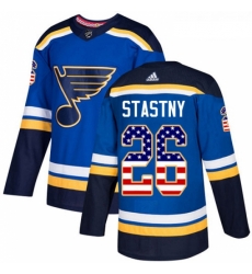 Youth Adidas St Louis Blues 26 Paul Stastny Authentic Blue USA Flag Fashion NHL Jersey Youth Adidas St Louis Blues 26 Paul Stastny Authentic Blue USA Flag Fashion NHL Jersey