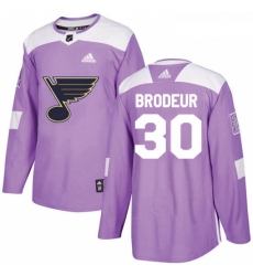Youth Adidas St Louis Blues 30 Martin Brodeur Authentic Purple Fights Cancer Practice NHL Jersey Youth Adidas St Louis Blues 30 Martin Brodeur Authentic Purple Fights Cancer Practice NHL Jersey