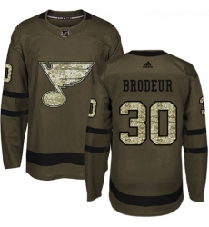 Youth Adidas St Louis Blues 30 Martin Brodeur Premier Green Salute to Service NHL Jersey Youth Adidas St Louis Blues 30 Martin Brodeur Premier Green Salute to Service NHL Jersey
