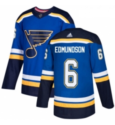 Youth Adidas St Louis Blues 6 Joel Edmundson Authentic Royal Blue Home NHL Jersey Youth Adidas St Louis Blues 6 Joel Edmundson Authentic Royal Blue Home NHL Jersey