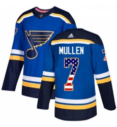 Youth Adidas St Louis Blues 7 Joe Mullen Authentic Blue USA Flag Fashion NHL Jersey Youth Adidas St Louis Blues 7 Joe Mullen Authentic Blue USA Flag Fashion NHL Jersey