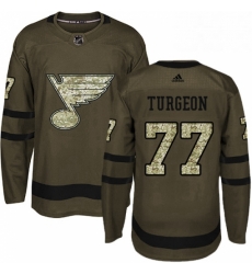 Youth Adidas St Louis Blues 77 Pierre Turgeon Authentic Green Salute to Service NHL Jersey Youth Adidas St Louis Blues 77 Pierre Turgeon Authentic Green Salute to Service NHL Jersey