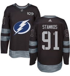 Lightning #91 Steven Stamkos Black 1917 2017 100th Anniversary Stitched NHL Jersey Lightning #91 Steven Stamkos Black 1917 2017 100th Anniversary Stitched NHL Jersey