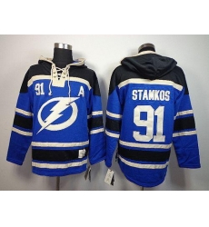 Lightning #91 Steven Stamkos Blue Sawyer Hooded Sweatshirt Stitched NHL Jersey Lightning #91 Steven Stamkos Blue Sawyer Hooded Sweatshirt Stitched NHL Jersey