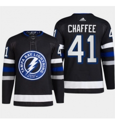 Men Tampa Bay Lightning 41 Mitchell Chaffee Black Alternate Premier Breakaway Stitched Jersey Men Tampa Bay Lightning 41 Mitchell Chaffee Black Alternate Premier Breakaway Stitched Jersey