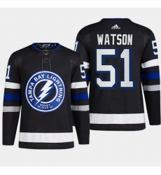 Men Tampa Bay Lightning 51 Austin Watson Black Alternate Premier Breakaway Stitched Jersey Men Tampa Bay Lightning 51 Austin Watson Black Alternate Premier Breakaway Stitched Jersey
