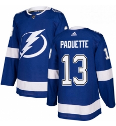Mens Adidas Tampa Bay Lightning 13 Cedric Paquette Premier Royal Blue Home NHL Jersey Mens Adidas Tampa Bay Lightning 13 Cedric Paquette Premier Royal Blue Home NHL Jersey