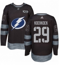 Mens Adidas Tampa Bay Lightning 29 Slater Koekkoek Authentic Black 1917 2017 100th Anniversary NHL Jersey Mens Adidas Tampa Bay Lightning 29 Slater Koekkoek Authentic Black 1917 2017 100th Anniversary NHL Jersey