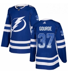 Mens Adidas Tampa Bay Lightning 37 Yanni Gourde Authentic Blue Drift Fashion NHL Jersey Mens Adidas Tampa Bay Lightning 37 Yanni Gourde Authentic Blue Drift Fashion NHL Jersey