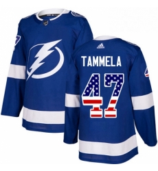 Mens Adidas Tampa Bay Lightning 47 Jonne Tammela Authentic Blue USA Flag Fashion NHL Jersey Mens Adidas Tampa Bay Lightning 47 Jonne Tammela Authentic Blue USA Flag Fashion NHL Jersey