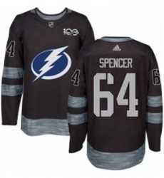 Mens Adidas Tampa Bay Lightning 64 Matthew Spencer Authentic Black 1917 2017 100th Anniversary NHL Jersey Mens Adidas Tampa Bay Lightning 64 Matthew Spencer Authentic Black 1917 2017 100th Anniversary NHL Jersey