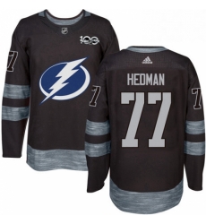 Mens Adidas Tampa Bay Lightning 77 Victor Hedman Authentic Black 1917 2017 100th Anniversary NHL Jersey Mens Adidas Tampa Bay Lightning 77 Victor Hedman Authentic Black 1917 2017 100th Anniversary NHL Jersey