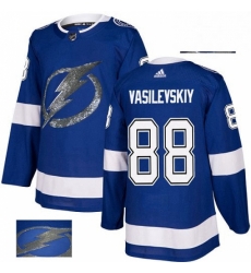 Mens Adidas Tampa Bay Lightning 88 Andrei Vasilevskiy Authentic Royal Blue Fashion Gold NHL Jersey Mens Adidas Tampa Bay Lightning 88 Andrei Vasilevskiy Authentic Royal Blue Fashion Gold NHL Jersey