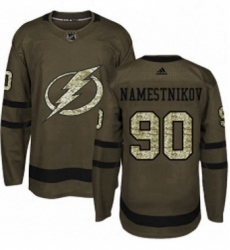 Mens Adidas Tampa Bay Lightning 90 Vladislav Namestnikov Authentic Green Salute to Service NHL Jersey Mens Adidas Tampa Bay Lightning 90 Vladislav Namestnikov Authentic Green Salute to Service NHL Jersey