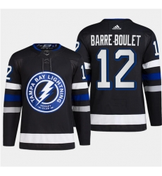 Men's Tampa Bay Lightning #12 Alex Barre-Boulet Black 2024 Stadium Series Stitched Jersey Men's Tampa Bay Lightning #12 Alex Barre-Boulet Black 2024 Stadium Series Stitched Jersey