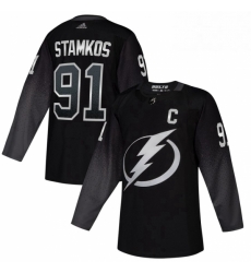 Mens Tampa Bay Lightning 91 Steven Stamkos adidas Alternate Authentic Player Jersey Black Mens Tampa Bay Lightning 91 Steven Stamkos adidas Alternate Authentic Player Jersey Black