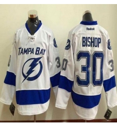 Tampa Bay Lightning #30 Ben Bishop White Stitched NHL Jersey Tampa Bay Lightning #30 Ben Bishop White Stitched NHL Jersey