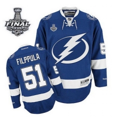 Tampa Bay Lightning #51 Valtteri Filppula Blue 2015 Stanley Cup Stitched NHL Jersey Tampa Bay Lightning #51 Valtteri Filppula Blue 2015 Stanley Cup Stitched NHL Jersey