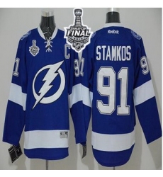 Tampa Bay Lightning #91 Steven Stamkos Blue 2015 Stanley Cup Stitched NHL Jersey Tampa Bay Lightning #91 Steven Stamkos Blue 2015 Stanley Cup Stitched NHL Jersey