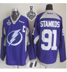 Tampa Bay Lightning #91 Steven Stamkos Purple Practice 2015 Stanley Cup Stitched NHL jersey Tampa Bay Lightning #91 Steven Stamkos Purple Practice 2015 Stanley Cup Stitched NHL jersey