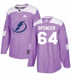 Youth Adidas Tampa Bay Lightning 64 Matthew Spencer Authentic Purple Fights Cancer Practice NHL Jersey Youth Adidas Tampa Bay Lightning 64 Matthew Spencer Authentic Purple Fights Cancer Practice NHL Jersey