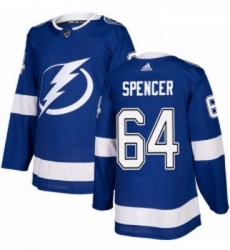 Youth Adidas Tampa Bay Lightning 64 Matthew Spencer Authentic Royal Blue Home NHL Jersey Youth Adidas Tampa Bay Lightning 64 Matthew Spencer Authentic Royal Blue Home NHL Jersey