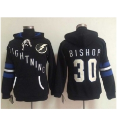Women Tampa Bay Lightning #30 Ben Bishop Black Old Time Heidi NHL Hoodie Women Tampa Bay Lightning #30 Ben Bishop Black Old Time Heidi NHL Hoodie
