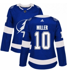 Womens Adidas Tampa Bay Lightning 10 JT Miller Authentic Royal Blue Home NHL Jerse Womens Adidas Tampa Bay Lightning 10 JT Miller Authentic Royal Blue Home NHL Jerse