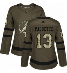 Womens Adidas Tampa Bay Lightning 13 Cedric Paquette Authentic Green Salute to Service NHL Jersey Womens Adidas Tampa Bay Lightning 13 Cedric Paquette Authentic Green Salute to Service NHL Jersey