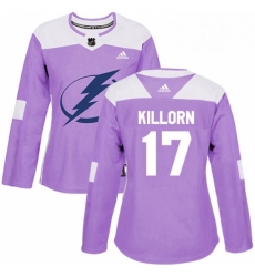 Womens Adidas Tampa Bay Lightning 17 Alex Killorn Authentic Purple Fights Cancer Practice NHL Jersey Womens Adidas Tampa Bay Lightning 17 Alex Killorn Authentic Purple Fights Cancer Practice NHL Jersey