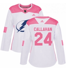 Womens Adidas Tampa Bay Lightning 24 Ryan Callahan Authentic WhitePink Fashion NHL Jersey Womens Adidas Tampa Bay Lightning 24 Ryan Callahan Authentic WhitePink Fashion NHL Jersey