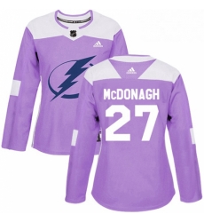 Womens Adidas Tampa Bay Lightning 27 Ryan McDonagh Authentic Purple Fights Cancer Practice NHL Jerse Womens Adidas Tampa Bay Lightning 27 Ryan McDonagh Authentic Purple Fights Cancer Practice NHL Jerse