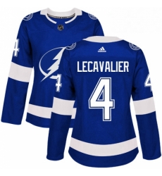 Womens Adidas Tampa Bay Lightning 4 Vincent Lecavalier Authentic Royal Blue Home NHL Jersey Womens Adidas Tampa Bay Lightning 4 Vincent Lecavalier Authentic Royal Blue Home NHL Jersey
