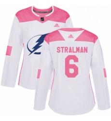 Womens Adidas Tampa Bay Lightning 6 Anton Stralman Authentic WhitePink Fashion NHL Jersey Womens Adidas Tampa Bay Lightning 6 Anton Stralman Authentic WhitePink Fashion NHL Jersey