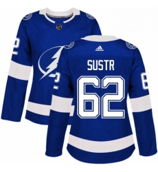 Womens Adidas Tampa Bay Lightning 62 Andrej Sustr Authentic Royal Blue Home NHL Jersey Womens Adidas Tampa Bay Lightning 62 Andrej Sustr Authentic Royal Blue Home NHL Jersey
